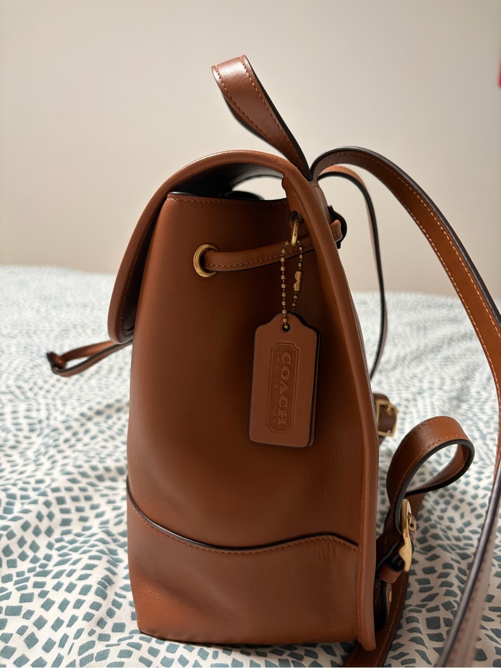 Coach Leather Backpack - Redwood - Picture 4 of 6